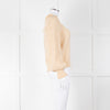 La Maille Sezane Beige Mohair Mix Jumper With Frill Collar