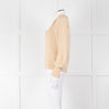 La Maille Sezane Beige Mohair Mix Jumper With Frill Collar