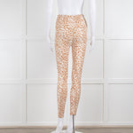 Varley Lets Go Sports Leggings in Tan Animal Print