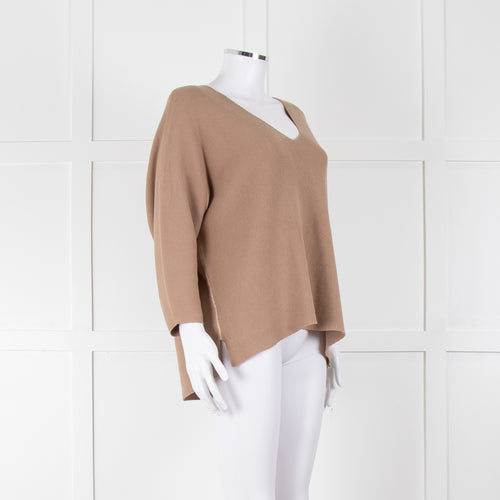 Henry Christ Brown Oversized Cotton Jumper With Gold Thread