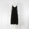 Max Mara Beachwear Black Tiered Sleeveless Dress