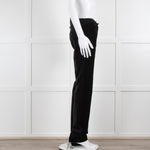 Joseph Black Velvet Trousers With Waist Button Detail