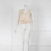 Marc By Marc Jacobs Cream Blue Sleeveless Tie Back Top