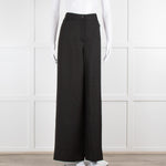 Alberta Ferretti Black Twill Tailored Trousers