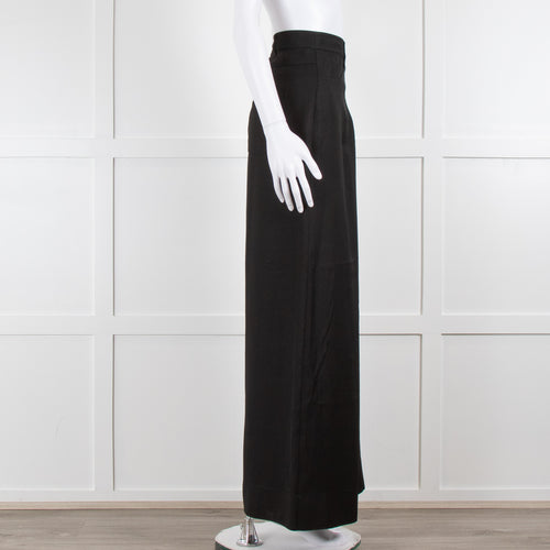 Alberta Ferretti Black Twill Tailored Trousers