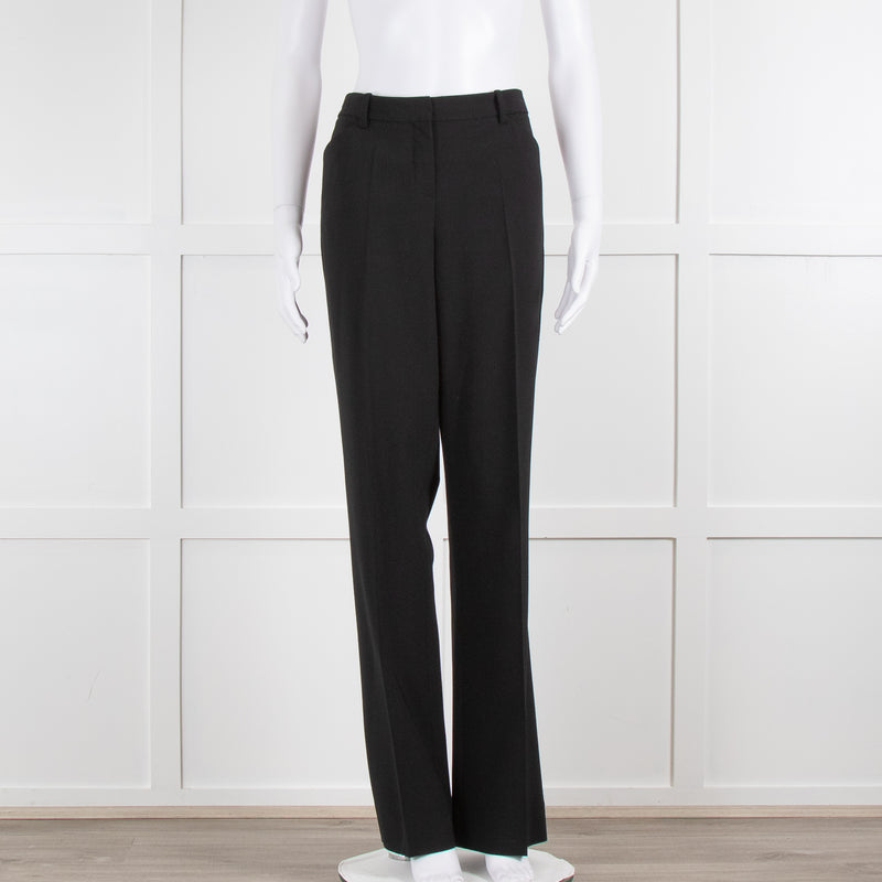 Theory Mid Rise Black Cigarette Trousers