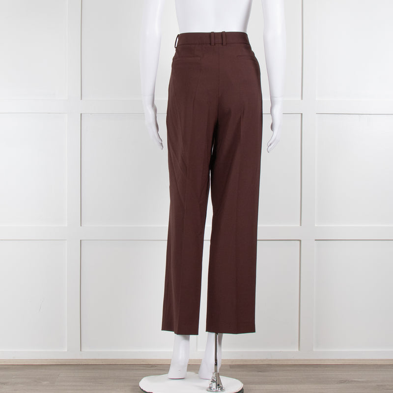 Joseph Burgundy Tailored Trousers