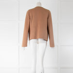 Carolina Herrera Camel Jacket No Collar