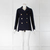 Carolina Herrera Navy Blue Peacoat With Gold Buttons