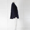 Carolina Herrera Navy Blue Peacoat With Gold Buttons