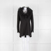 16Arlington Black Ostrich Feather Trim Jacket Style Dress