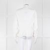 Sarah Pacini White Collarless Tailored Shirt