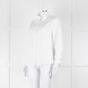 Sarah Pacini White Collarless Tailored Shirt