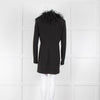 16Arlington Black Ostrich Feather Trim Jacket Style Dress