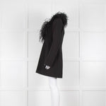 16Arlington Black Ostrich Feather Trim Jacket Style Dress