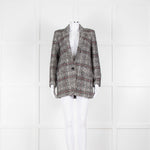 Isabel Marant Etoile White Black Check Tweed Blazer Jacket