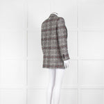 Isabel Marant Etoile White Black Check Tweed Blazer Jacket