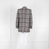 Isabel Marant Etoile White Black Check Tweed Blazer Jacket