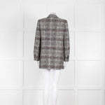 Isabel Marant Etoile White Black Check Tweed Blazer Jacket