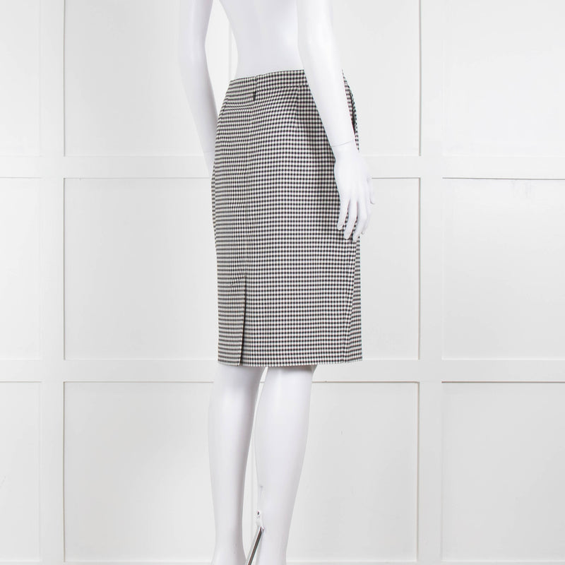 Claudie Pierlot Black White Check Pencil Skirt