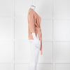 Adolfo Dominguez Peach Knit Wrap Top With Wide Belt