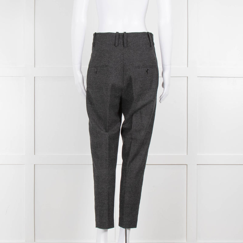 Isabel Marant Etoile Grey Prince of Wales Check Trousers