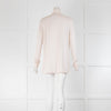 Max & Co Light Peach Tie Up Neck Long Sleeve Top