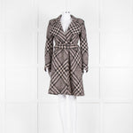 Strenesse Black And Beige Prince Of Wales Check Coat