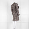 Strenesse Black And Beige Prince Of Wales Check Coat