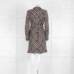 Strenesse Black And Beige Prince Of Wales Check Coat