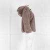 Herno Brown Faux Fur Jacket