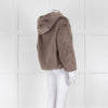 Herno Brown Faux Fur Jacket