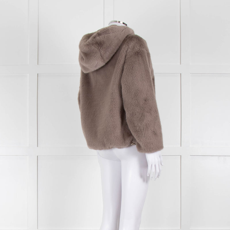 Herno Brown Faux Fur Jacket