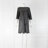 Max Mara Leisure Faux Leather 3/4 Sleeve Dress