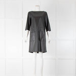 Max Mara Leisure Faux Leather 3/4 Sleeve Dress