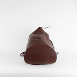 NEOUS Vela Burgundy Red Leather Asymmetrical Backpack