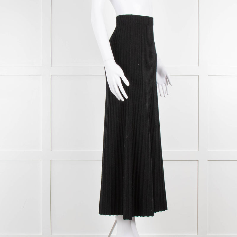 By Malene Birger Black Jumbo Rib Knitted Skirt