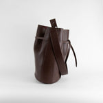 NEOUS Sigma Burgundy Red Leather Bucket Bag