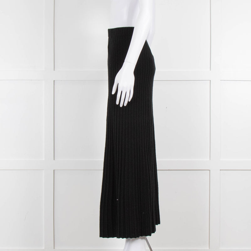 By Malene Birger Black Jumbo Rib Knitted Skirt