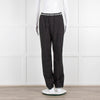 Alexander Wang Black Cotton Poplin Trousers with Logo Waistband