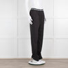 Alexander Wang Black Cotton Poplin Trousers with Logo Waistband