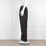 Alexander Wang Black Cotton Poplin Trousers with Logo Waistband