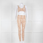 Varley Lets Move Kellam Sports Bra in Tan Animal Print