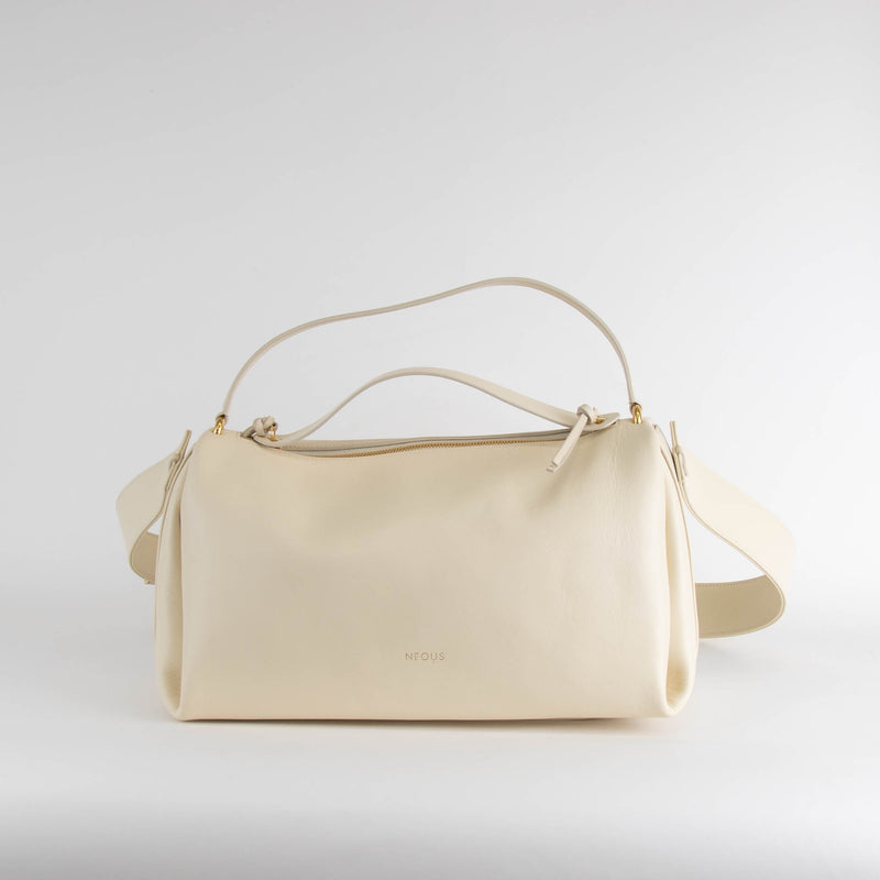 NEOUS Scorpius Cream Leather Carryall Tote