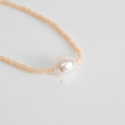 Kirstin Ash Beaded Sun and Moon Single Pearl Choker