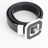 Prada Black White Trim Leather Belt