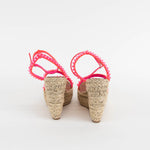Christian Louboutin Pink Patent Leather Mafaldina Spike Wedge Sandels