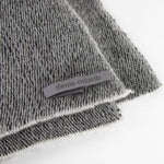 Denis Colomb Black and White Woven Scarf with Raw Hem