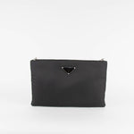 Prada Black Nylon Shoulder Bag with Chain Strap