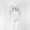 Saint Laurent 'YSL' Vintage Style Logo White T-Shirt